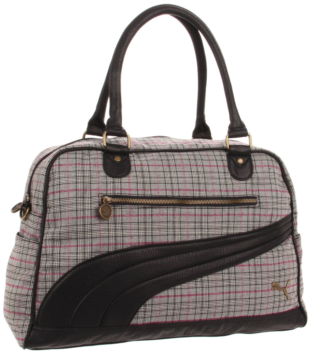 Puma PMAM1018 Black & Grey Remix Lifestyle Carryall Athletic Purse