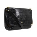 Lodis Black Leather Bond Claire Shoulder Bag