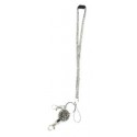 Hematite Retractable Crystal Lanyard Keychain Card Holder