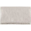 Latico Putty Light Grey Leather Billie Foldover Wallet