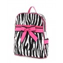 Belvah Black & Fuchsia Quilted Zebra Medium Backpack