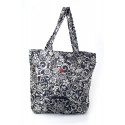 Kiva Black Key Chain Tote Scroll Bag