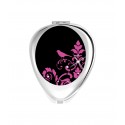 Glam Black & Hot Pink Bird Pill Box