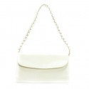 12 Cream Colored Adina Snake Evening Bag Clutch Chain Strap Purse