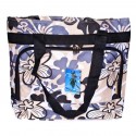 Beige Flower Beach Bag