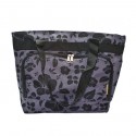 Black Flower Beach Bag