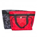2 Flower Beach Bags- Red, Black