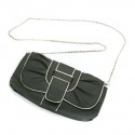 12 Black Bethy Clutch Handbag with Silver and Chain Strap  ($10.99-$14.99)