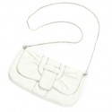 12 White Bethy Clutch Handbag with Silver and Chain Strap ($10.99-$14.99)