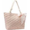 Betsey Johnson Mine & Yours Blush Quilted Tote Handbag