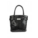 Calvin Klein Black Python Tote Handbag