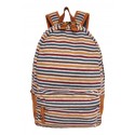 J. Carrot Multicolor Striped Fleece Backpack Bag
