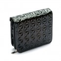 12 Patent Black Houndstooth Crossbody Handbag