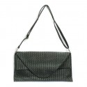 Black Woven Clutch Evening Handbag