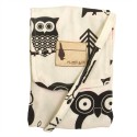 Flipped Bird Reversible Owl Print/Pink & Grey Chevron "Tickled Pink Hooty" Tiny Bag