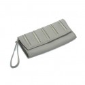 Grey Julia Zipper Clutch Wristlet Handbag Purse