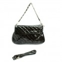 12 Black Maya Small Quilted Chain Strap Purse Handbag Clutches
