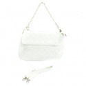 12 White Maya Small Quilted Chain Strap Purse Handbag Clutches