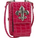 Pink Mini Fleur De Lis Crystal Purse Wallet