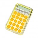 Clear Crystals on Yellow Calculator