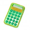 Gold Crystals on Green Calculator