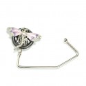 Purple Dragonfly Crystal Silver Purse Hook