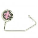 Crystal Pink Fleur De Lis Classic Purse Hook
