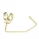 Gold Crystal Flip Flop Purse Hook