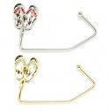 2 Crystal Flip Flop Purse Hooks: Gold & Silver