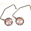 2 Crystal Floating Purse Hooks (1 Crown & 1 Martini)