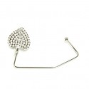 Crystal Heart Purse Hook