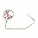 Pink Crystal High Heel Classic Purse Hook