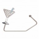 Crystal Martini Purse Hook
