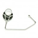 Black Crystal Handbag Classic Purse Hook