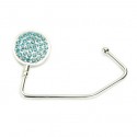Small Aqua Crystal Purse Hook