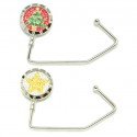 10 Holiday Purse Hook Pack: Crystal Cristmas Tree & Star