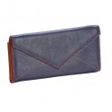 Mundi Purple Envelope Wallet With Orange Stitching & Lining