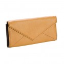 Mundi Tan Envelope Wallet With Brown Stitching & Lining