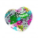 Heart Shaped Peace Cosmetic Makeup Mirror