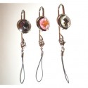 3 Mixed Crystal Cell Phone Hooks