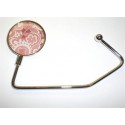 Pink Floral Print Purse Hook
