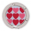 Emily Pink Heart Luxe Link Folding Purse Hook