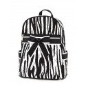 Belvah Black & White Quilted Zebra Medium Backpack