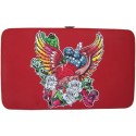 Red Tattoo Flat Wallet