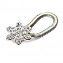 Clear Crystal Flower Glasses Clip