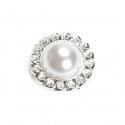 White Pearl Glasses Hook Brooch