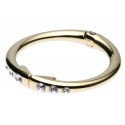 Gold Clipa with Clear Swarovski Crystals Bracelet Purse Hook