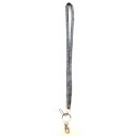 Gunmetal Crystal Lanyard Keychain Card Holder