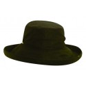 Scala Black Cotton Bucket Hat with Inner Drawstring