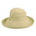 Scala Natural Cotton Bucket Hat with Inner Drawstring